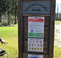 Dog on the Tucker Box Recreational Trail - Lightning Ridge Tourism