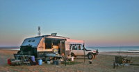 Ningaloo Glamping caravan rental along the Ningaloo Coast