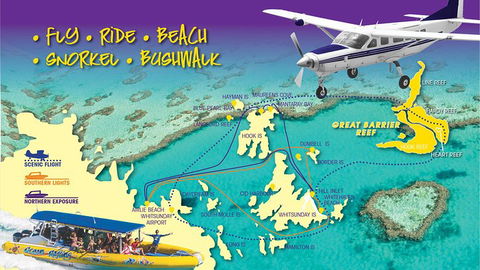 Scenic Flight - Great Barrier Reef, Heart Reef, Whitehaven Beach & Hill Inlet! - Lightning Ridge Tourism 0